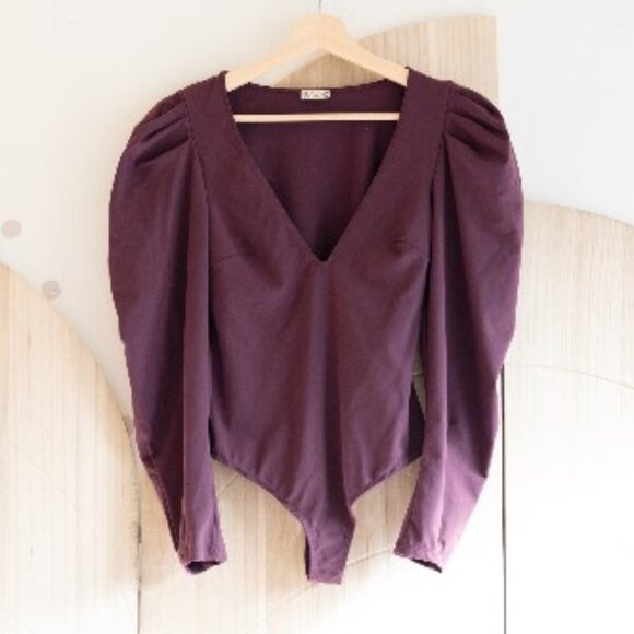 Free People | Plum Long Sleeve Onesie - Picture 1 of 3